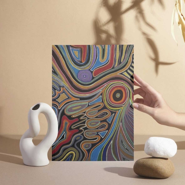 Toile "Androgyne" - création entièrement réalisée à la main par Marion Jeanne